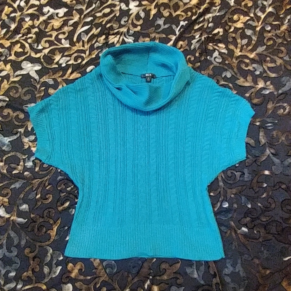 Cowl neck, 1/3 sleeve knit blouse